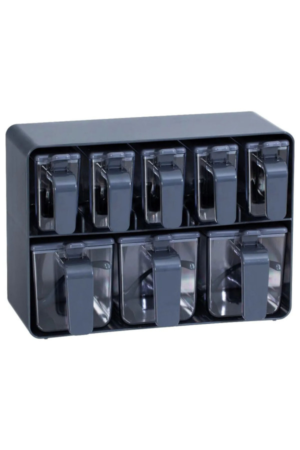 Herevin 161280-802 Plastik, 8 Bölmeli Baharatlık Seti